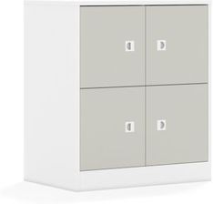 Entelo Szafa Blox Colours 70 2PP 4F1 706x466x813 korpus biały/4x front jasny szary