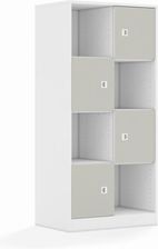 Entelo Regał Blox Colours 70 4PP 4F1 706x466x1517 korpus biały/4x front jasny szary wariant 3