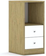 Entelo Regał Blox Base 40 2P 2S 363x466x813 korpus dąb/2x szuflada biała