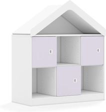 Entelo Regał Blox Colours 110 2PP 3F1 z daszkiem 1049x466x1223 korpus biały/3x front pastelowy fioletowy wariant 1