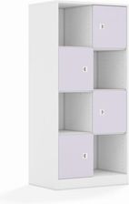 Entelo Regał Blox Colours 70 4PP 4F1 706x466x1517 korpus biały/4x front pastelowy fioletowy wariant 3
