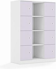 Entelo Regał Blox Colours 110 4PP 8F1 1049x466x1517 korpus biały/8x front pastelowy fioletowy