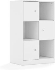 Entelo Regał Blox Base 70 3PP 3F1 706x466x1165 korpus biały/3x front biały wariant 1