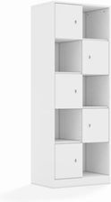 Entelo Regał Blox Base 70 5PP 5F1 706x466x1869 korpus biały/5x front biały
