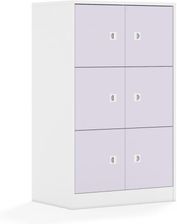 Entelo Regał Blox Colours 70 3PP 6F1 706x466x1165 korpus biały/6x front pastelowy fioletowy