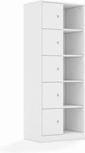 Entelo Regał Blox Base 70 5PP 5F1 706x466x1869 korpus biały/5x front biały wariant 2