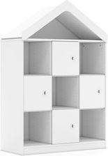 Entelo Regał Blox Base 110 3PP 4F1 z daszkiem 1049x466x1575 korpus biały/4x front biały