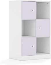 Entelo Regał Blox Colours 70 3PP 3F1 706x466x1165 korpus biały/3x front pastelowy fioletowy wariant 1