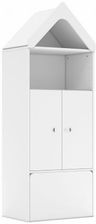 Entelo Regał Blox Base 70 4P 2F2 ze skrzynią i daszkiem 706x466x1927 korpus biały/2x front biały