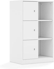 Entelo Regał Blox Base 70 3PP 3F1 706x466x1165 korpus biały/3x front biały wariant 3