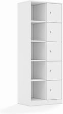 Entelo Regał Blox Base 70 5PP 5F1 706x466x1869 korpus biały/5x front biały wariant 3