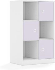 Entelo Regał Blox Colours 70 3PP 3F1 706x466x1165 korpus biały/3x front pastelowy fioletowy wariant 2