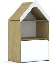 Entelo Regał Blox Base 70 2P ze skrzynią i daszkiem 706x466x1223 korpus dąb