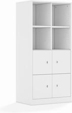 Entelo Regał Blox Base 70 4PP 4F1 706x466x1517 korpus biały/4x front biały wariant 1