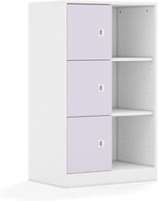 Entelo Regał Blox Colours 70 3PP 3F1 706x466x1165 korpus biały/3x front pastelowy fioletowy wariant 3
