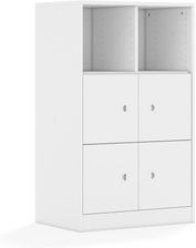 Entelo Regał Blox Base 70 3PP 4F1 706x466x1165 korpus biały/4x front biały