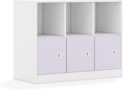 Entelo Regał Blox Colours 110 2PP 3F1 1049x466x813 korpus biały/3x front pastelowy fioletowy wariant 1