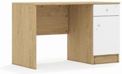 Entelo Biurko Blox Base 1200x600x760 korpus dąb/front biały z zamkiem
