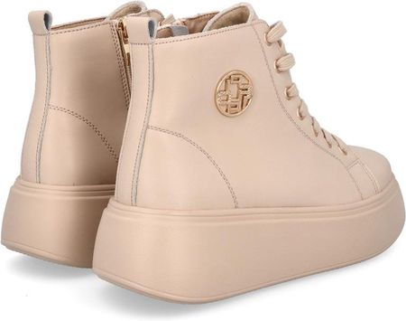Wysokie sneakersy damskie - FILIPPO DBT6338/24 BEŻOWE - zdjęcie 3