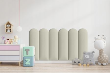 Smartlife Panel Tapicerowany Na Ścianę Płotek Welur Magic Velvet Kremowy 20x80 - zdjęcie 5