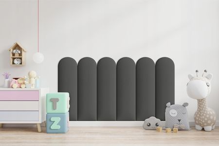 Smartlife Panel Tapicerowany Na Ścianę Płotek Welur Magic Velvet Grafitowy 20x80 - zdjęcie 2