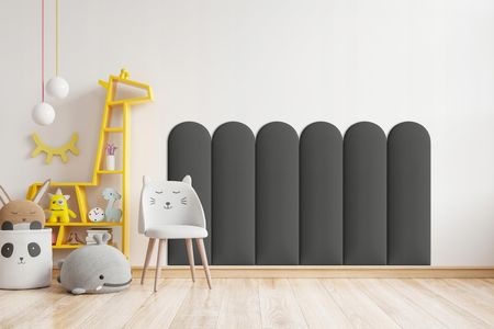 Smartlife Panel Tapicerowany Na Ścianę Płotek Welur Magic Velvet Grafitowy 20x80 - zdjęcie 3