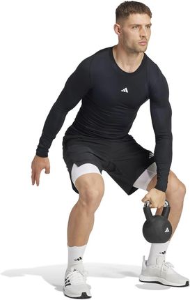 Longsleeve treningowy męski adidas TECHFIT czarny JE6702 - zdjęcie 3