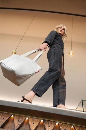 Torba Shopper M kremowa - zdjęcie 2