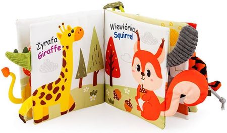 Jolly Baby Ogonki Książeczka Sensoryczna Mieszkańcy Dzikiej Natury Dwujęzyczna Pol-Ang 0m+ - zdjęcie 4