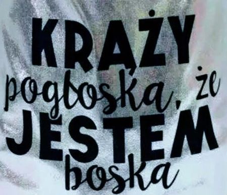 Plecak Worek Krąży Pogłoska Że Jestem Boska Silver - zdjęcie 4