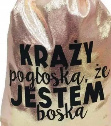 Plecak Worek Krąży Pogłoska Że Jestem Boska Różowy - zdjęcie 2