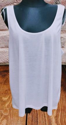 Bluzka Top Tank Gładka Biała Infinity Woman Basics r. 44 ( 2XL ) - zdjęcie 3