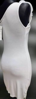 Miss Sukienka Gładka Na Ramiączka Z Falbanką I Różyczkami Biała XL/2XL - zdjęcie 2