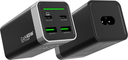 Ładowarka nabiurkowa DEKO 65W GaN Fast 2x USB-C 2x USB-A - zdjęcie 3