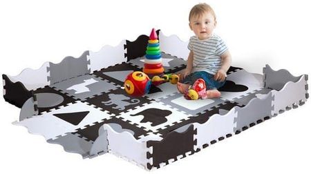 Mata dziecięca puzzle kojec szary 36 szt. 140x140 cm Nils Fun - zdjęcie 2