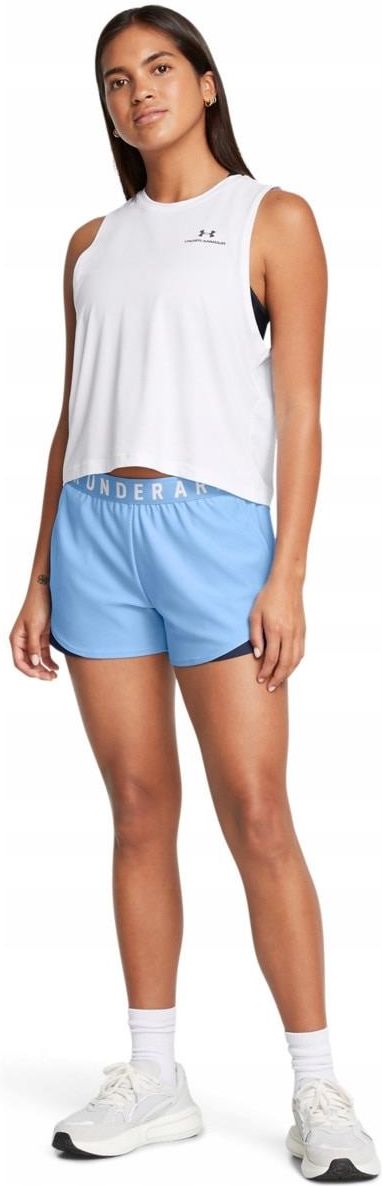 Damskie Spodenki Treningowe Under Armour Play Up Shorts 3 0 Niebieskie