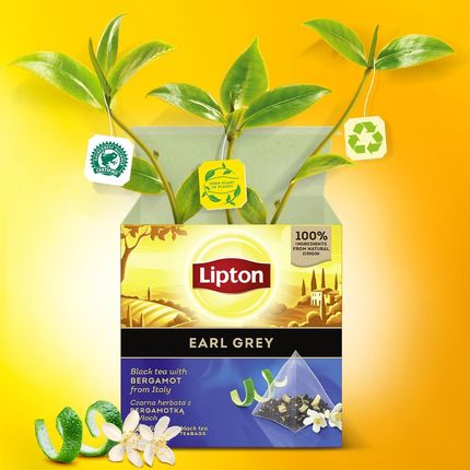Lipton Herbata Piramidki Czarna Earl Grey 20 Torebek - zdjęcie 2