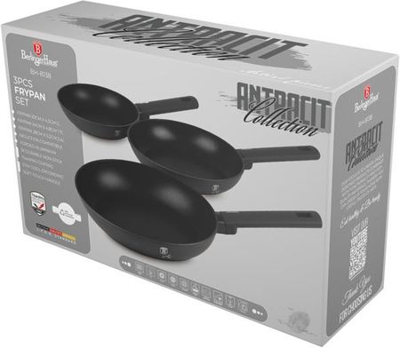 Zestaw 3 patelni BerlingerHaus Antracit BH-8138 - zdjęcie 2