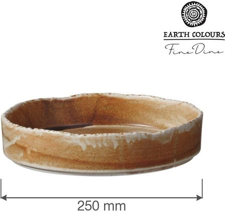 TALERZ Z WYSOKIM RANTEM CONSTANCY 250 mm BRĄZOWY FINE DINE - zdjęcie 2