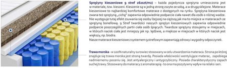 Materac Bruksela Mini Trawa 75X130Cm Twardy Morska - zdjęcie 2
