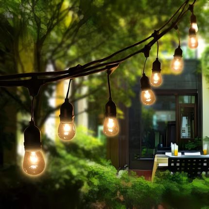 Girlanda Ogrodowa Zewnętrzna Łańcuch Świetlny 15M 30Xe27 7W 3000K Malus Lumiled - zdjęcie 2