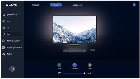 Spacetronik Oświetlenie na tył monitora LED Glow Three 27
