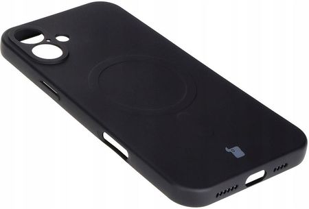 Bizon Silikonowe Etui Z Pierścieniem Magnetycznym Case Silicone Magnetic Do Iphone 16 Czarne - zdjęcie 5