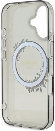 Guess Guhmp16Shfwfck Iphone 16 6 1 Czarny Black Hardcase Iml Flowers Wreat - zdjęcie 3