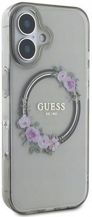 Guess Guhmp16Shfwfck Iphone 16 6 1 Czarny Black Hardcase Iml Flowers Wreat - zdjęcie 5
