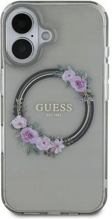 Guess Guhmp16Shfwfck Iphone 16 6 1 Czarny Black Hardcase Iml Flowers Wreat - zdjęcie 6