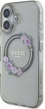 Guess Guhmp16Shfwfck Iphone 16 6 1 Czarny Black Hardcase Iml Flowers Wreat - zdjęcie 4