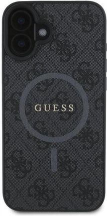 Guess Etui 4G Ring Classic Logo Magsafe Do Apple Iphone 16 Czarny - zdjęcie 3