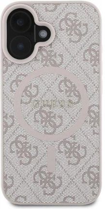 Guess Etui 4G Ring Classic Logo Magsafe Do Apple Iphone 16 Różowy - zdjęcie 3