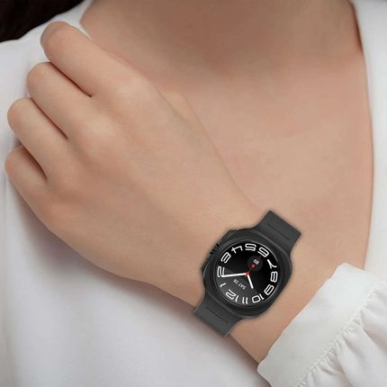 4KomPl Pasek Na Zegarek Opaska Do Smartwatcha Samsung Galaxy Watch Ultra 47Mm Czarny - zdjęcie 4
